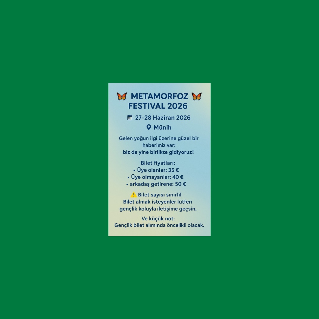 Metamorfoz Festival 2026 (Gençlik kolu)